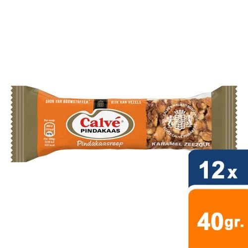 Calvé - Peanutbutter Muesly Bar Caramel Sea salt - 12x 40gr
